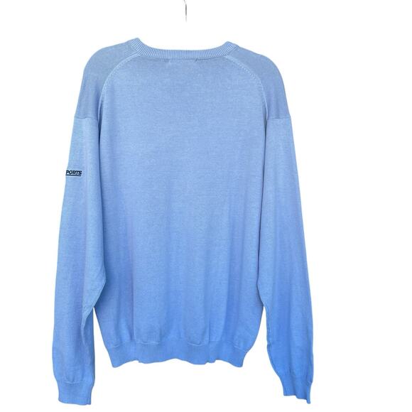 US Open Mens Sweater Large CBS Sports Blue Pullover V-neck Golf Cotton 2010 - Picture 2 of 13